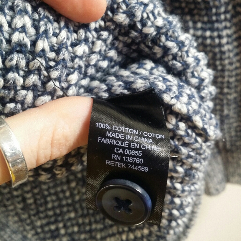 Blue Knit sweater with buttons down the back - Picture 6 of 7